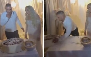 Groom Overturns Wedding Cake After Bride's Public Scolding